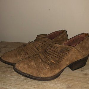 Camel Suede-like Bootie